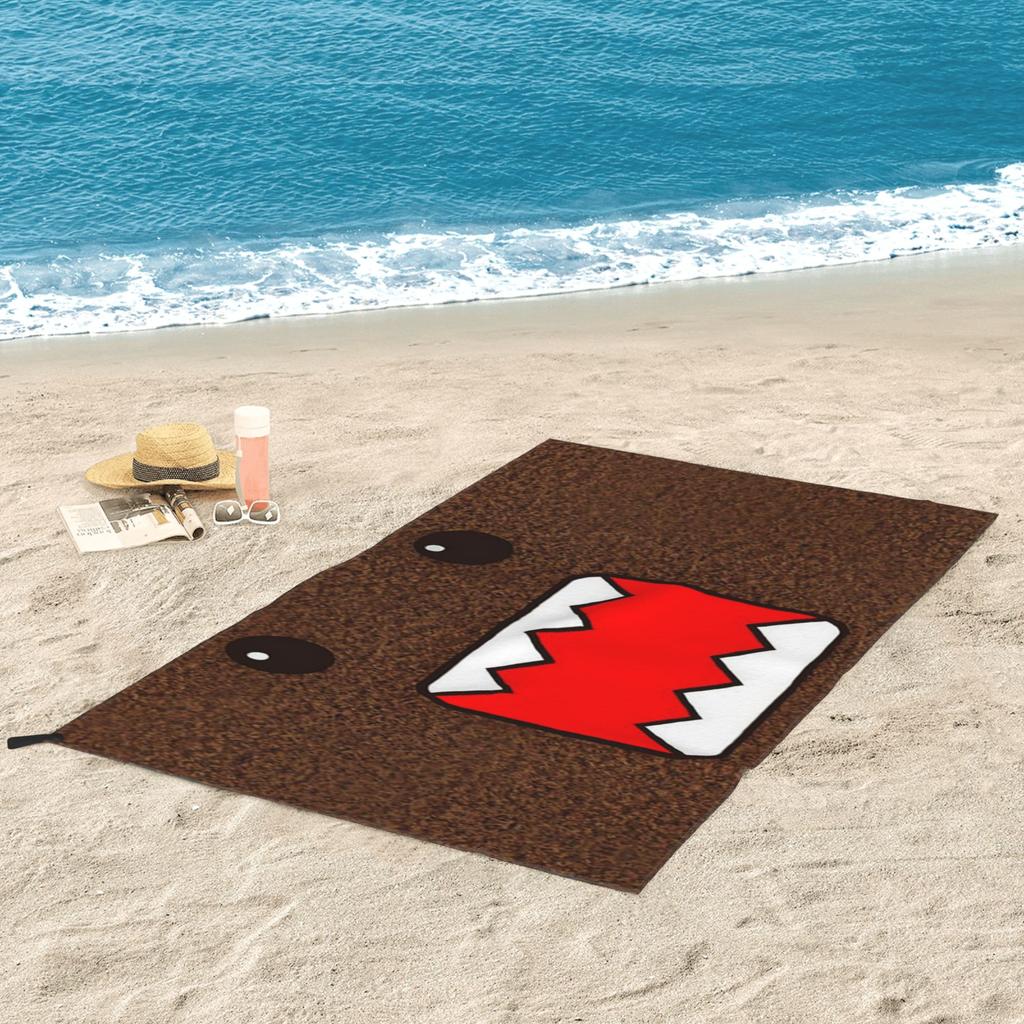 Cute Cartoon Domo Kun Beach Towel Soft Microfiber Quick Dry Absorbent Quick Towels For Bath
