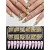 12 Grids Gold Ribbon Bow Knot Metal Cute Nail Decoration Nail Charms Bow Design Mixed Styles Nail Jewelry Accessories Nail Art Supplies