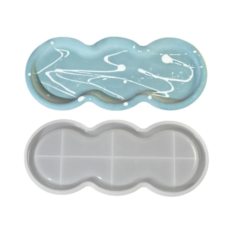 DIYs Tava Coaster Mold Mold din rasina epoxidica Farfurie ovala Farfurie Cupa Mat silicon Mold Artizanat Suport bijuterii Organizatori Mucegai