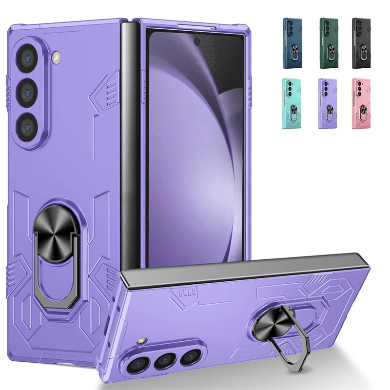 360 Ring Magnetic Ring Kickstand Lens Protection Armor Shockproof Full Body case for Samsung Galaxy Z Fold 7 6 5 / Z Fold 4 3 2