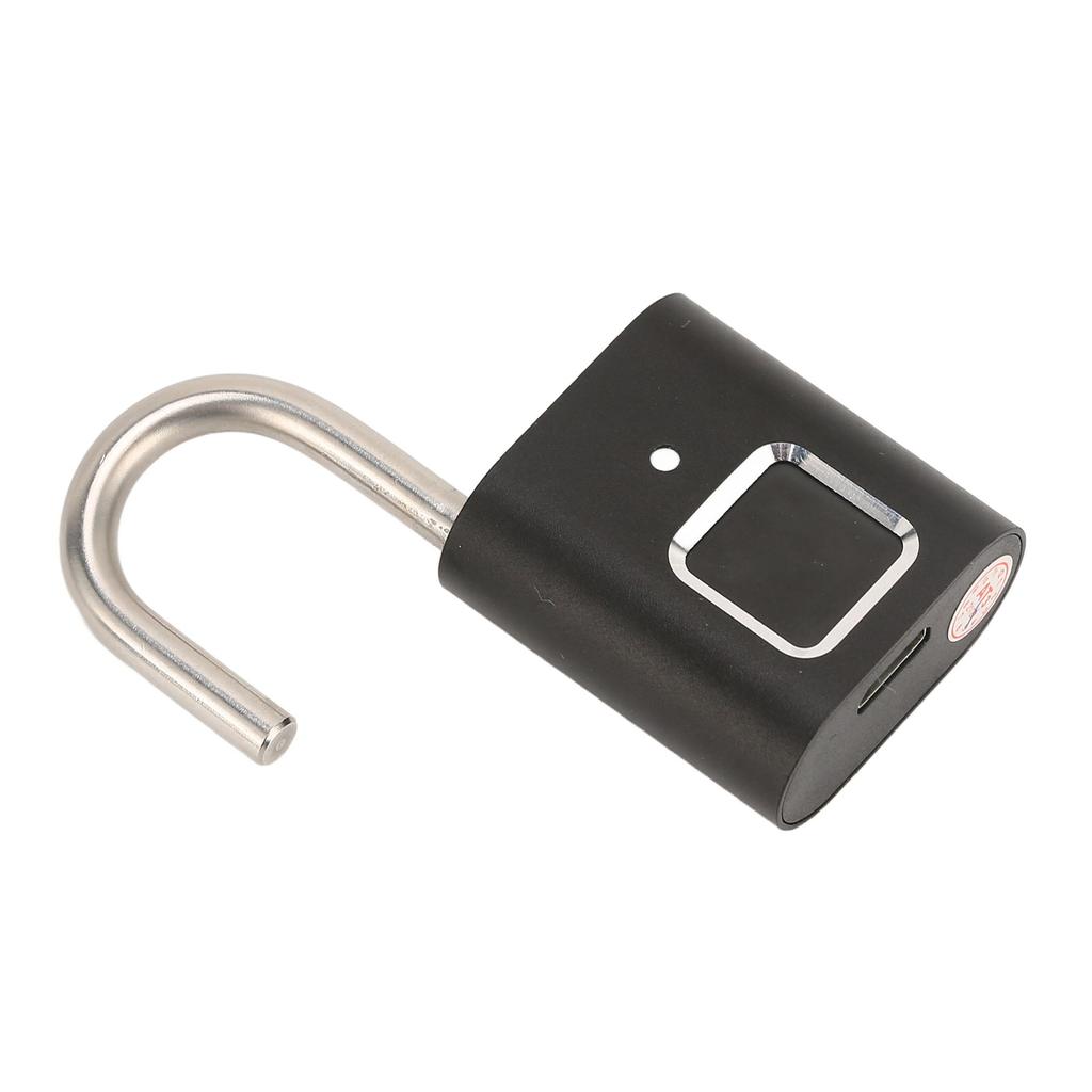 Smart Keyless Fingerprint Padlock Waterproof Biometric Prevent Theft Rechargeable USB Padlock for Backpacks Suitcases