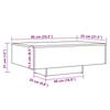  Coffee Table, Artisan Oak 85x55x31 Cm, Wood-based Material