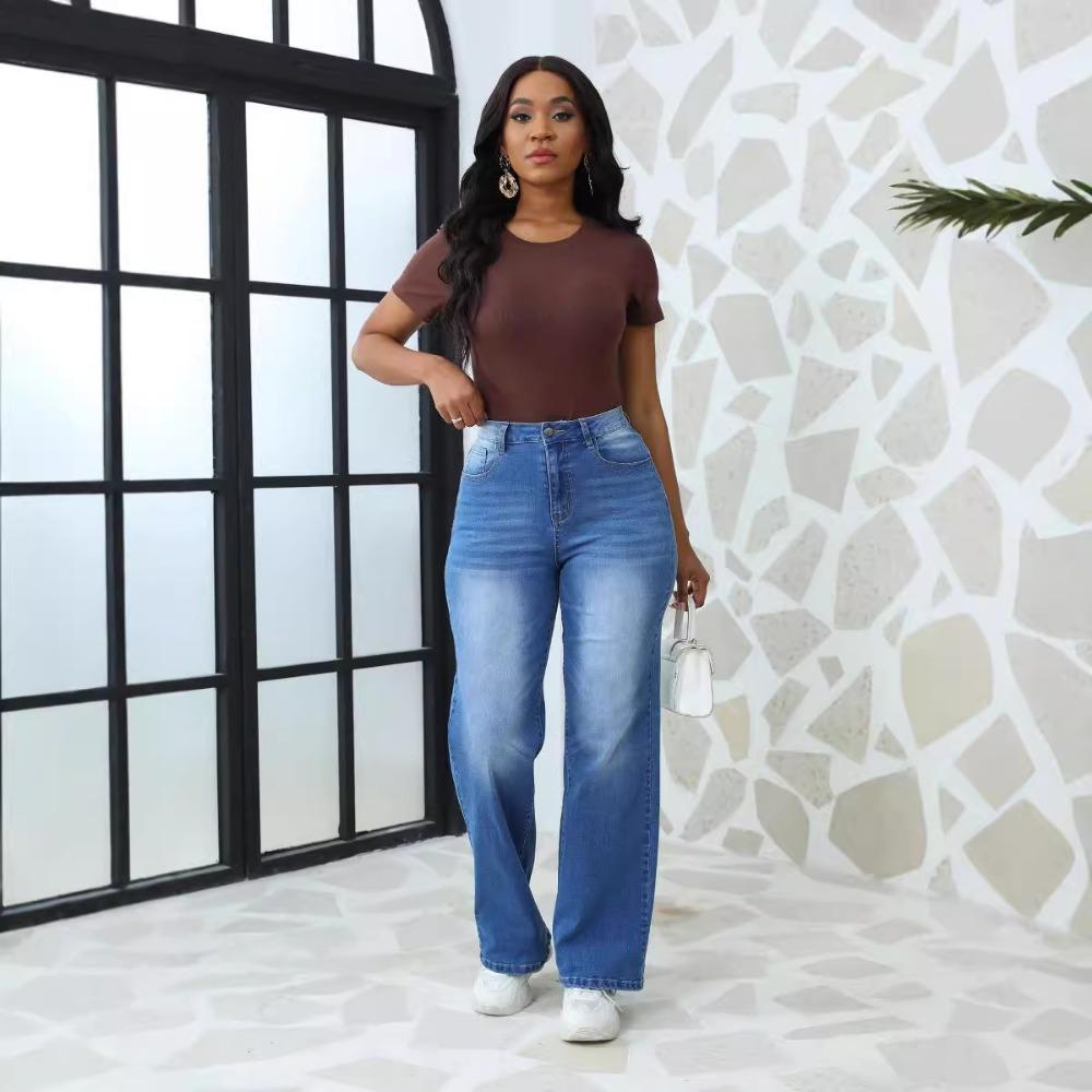 Neuer Stil Jeans Vintage Straight Locker Lässig Stilvoll Vielseitig Pendeln