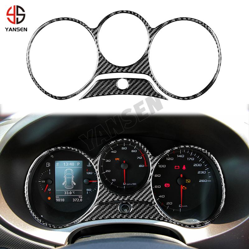 Naklejka z włókna węglowego na panel instrumentów samochodowych, prędkościomierz do Seat Leon 2005 2006 2007 2008 2009 2010 2011 2012