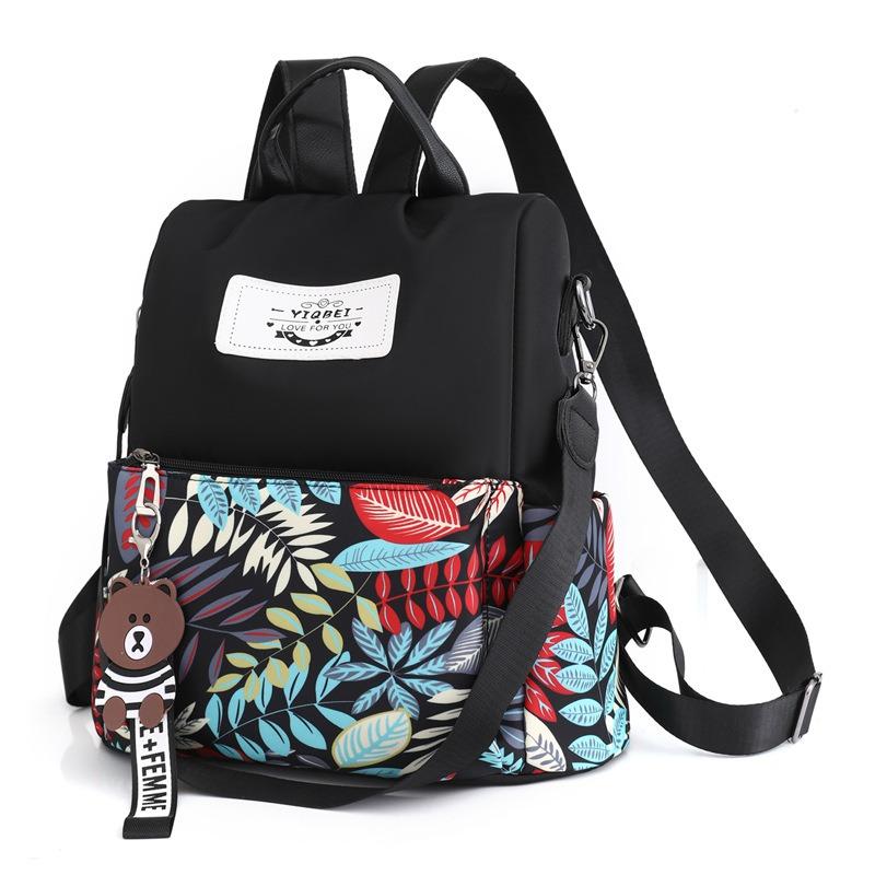 New Women's Backpack Fashion Printed Casual Commuter School Bag Large Capacity Anti-theft One Shoulder Lightweight Travel Backpack