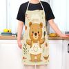 1 pièce, Joli tablier de chef ours en lin pour cuisine, cuisson, pâtisserie, cadeau pour enfants, garçons, filles, enfants