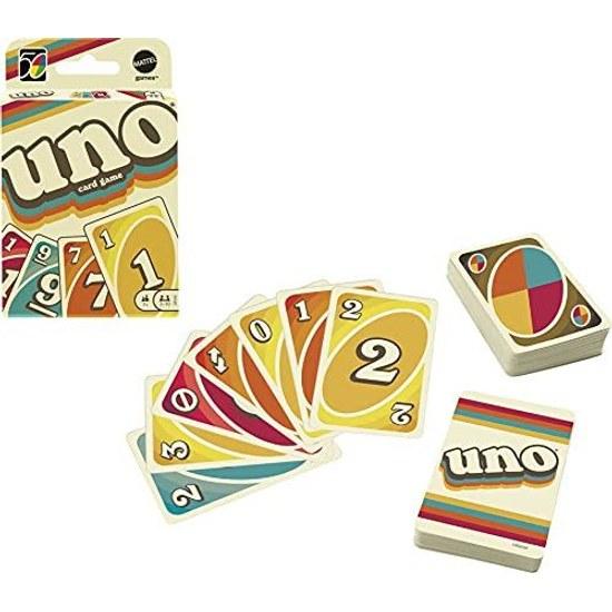Mattel Game Uno Iconic 1970s Edition Ages 7 Up GXV43