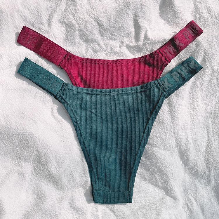 Women's  Lettering Elastic Panties Cotton Comfortable Sports Briefs