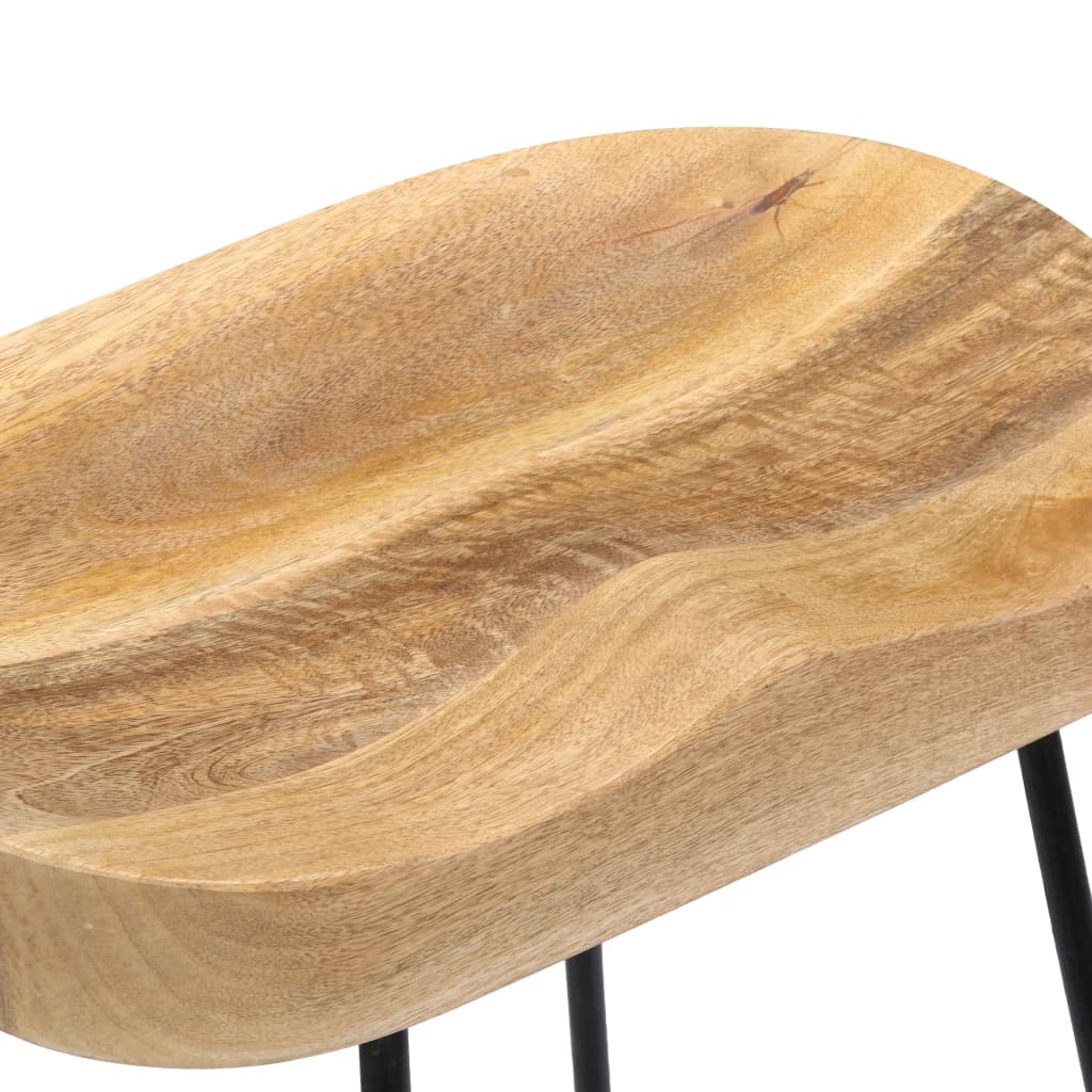Vidaxl Gavin Bar Stools, 2 Pcs, Solid Mango Wood