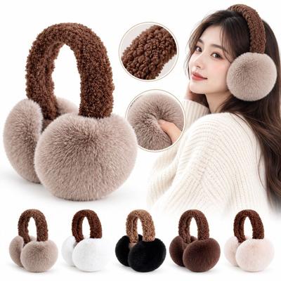Faux Fur Plush Earmuffs Soft Foldable Ear Covers New Ear Warmers  Winter Wear