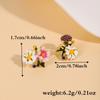 Colorful Daisy Asymmetric Flower Earrings for Women