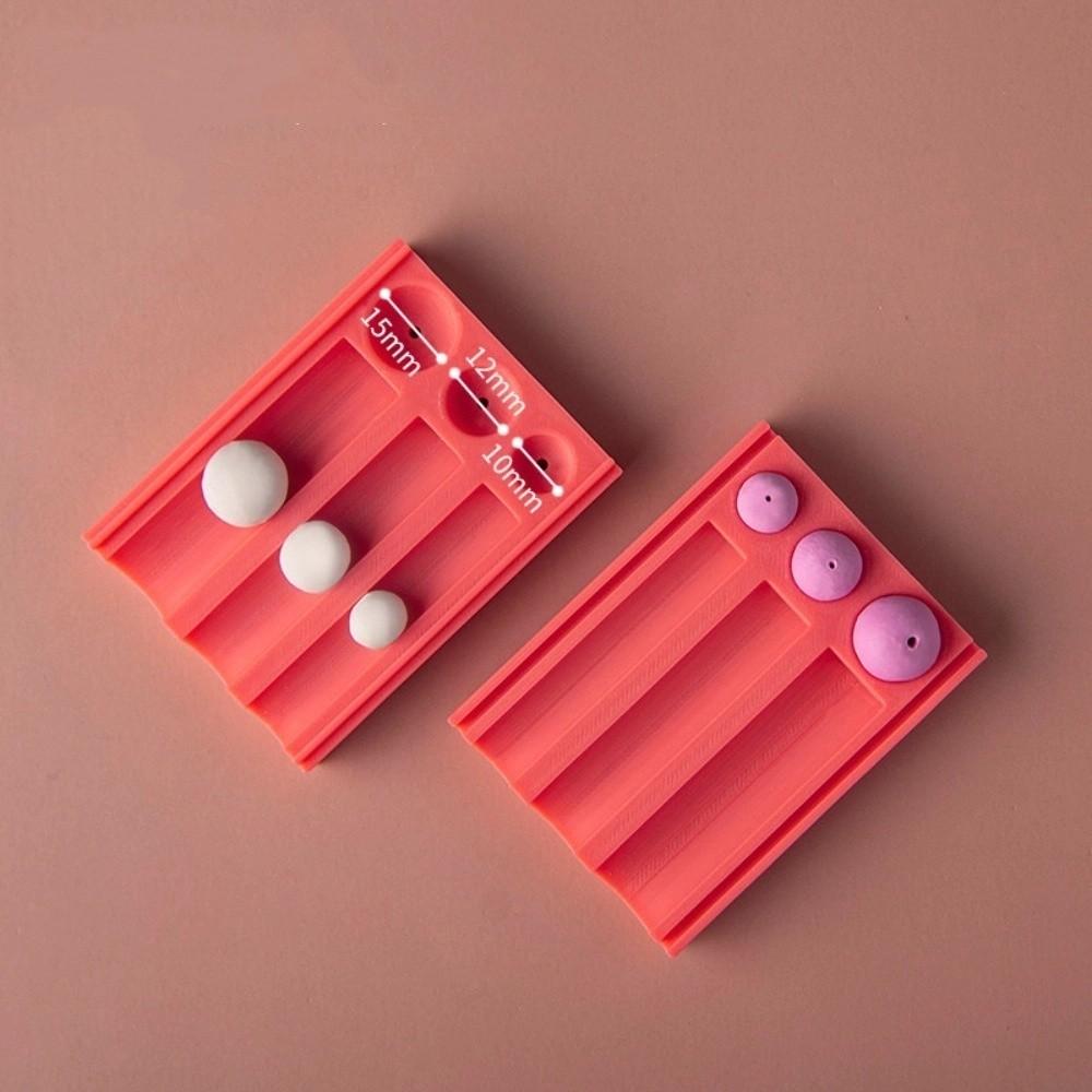 Clay Ball Punching Clay Bead Maker Tool with Hole Punch Rolling Ball Mold Polymer Clay Bead