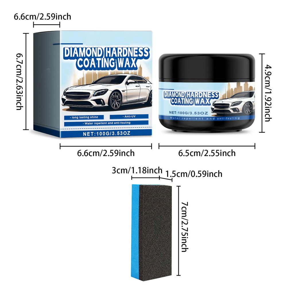 Vehicle Wax 100g High-Gloss Shine Car Wax Paste Car Scratch Wax With Sponge To Shine & Protect For Cars Trucks Motorcycles RV's