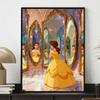 Disney Belle's Yellow Dress diamond art painting kit 5D handmade diy diamond painting, home wall decoration