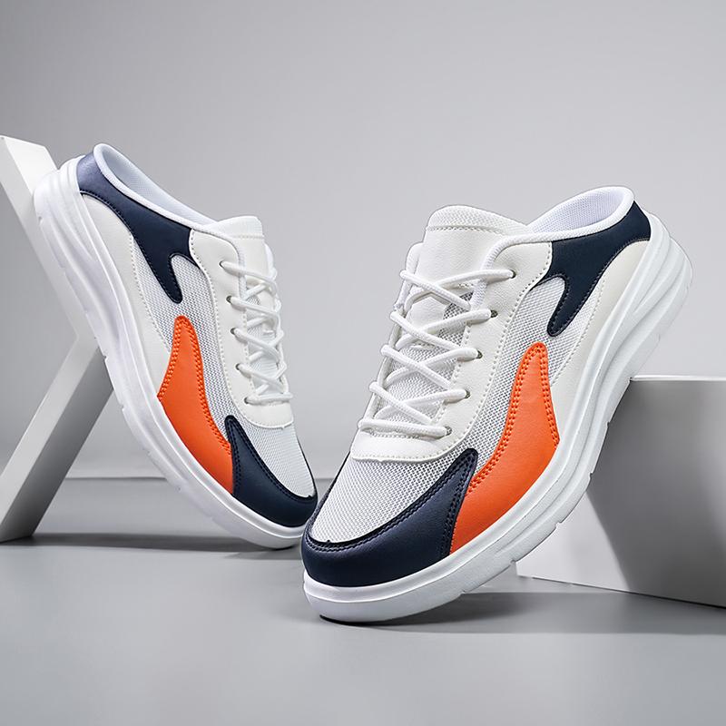 39-46 Outdoor White Half Slipper Platform Shoes for Men's Sneakers Casual Luxus Designer Tênis Masculino Student Shoes for Boy