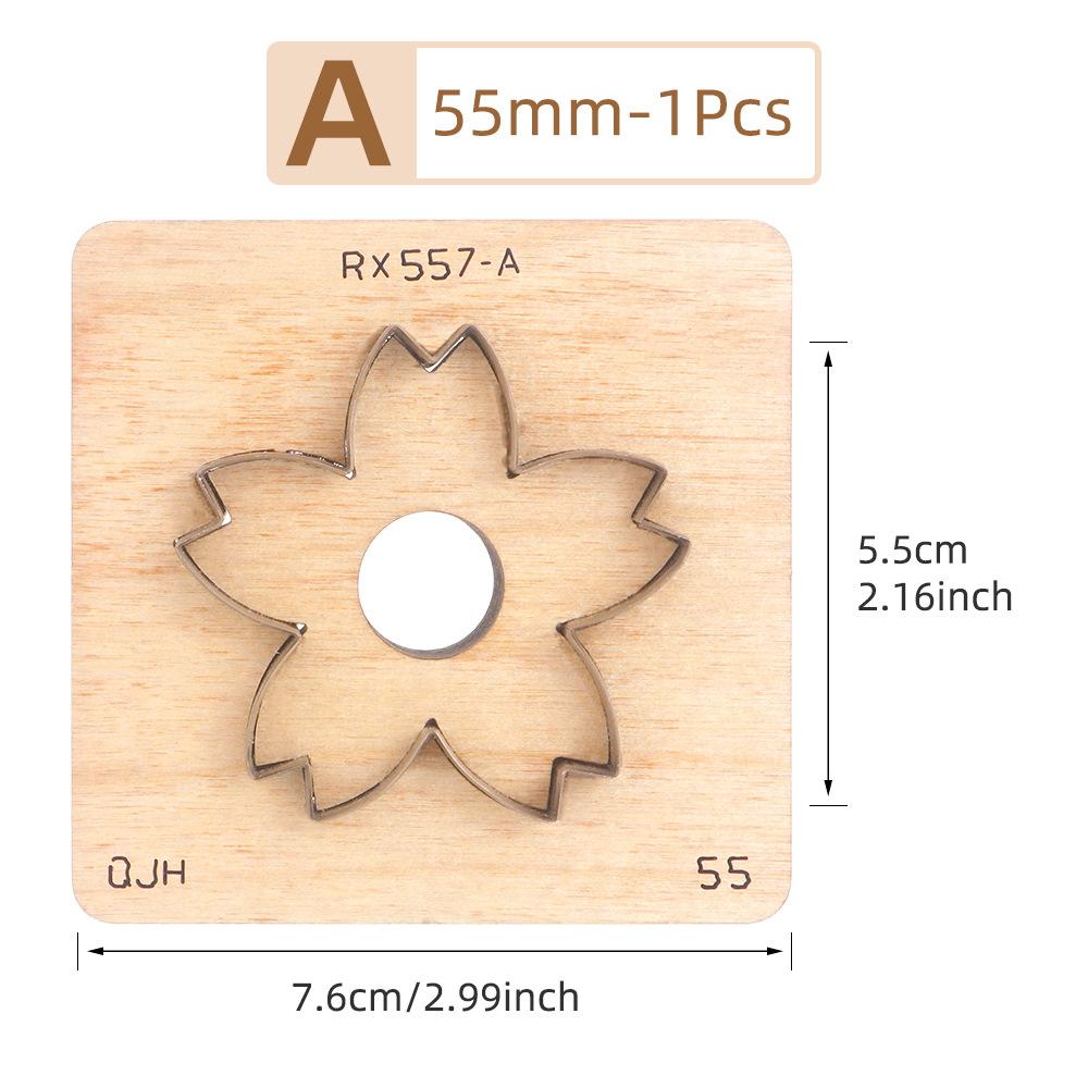 1pcs Leather Cutting Die DIY Flower Petal Cutter Knife Leather Keychain Making Mold Die Leather Craftwork Punching Die