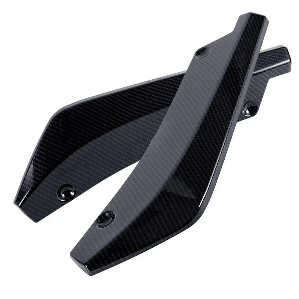 Universal Car Front Rear Bumper Strip Lip Spoiler Diffuser Splitter Scratch Protector Carbon Fiber Winglets Side Skirt Extension