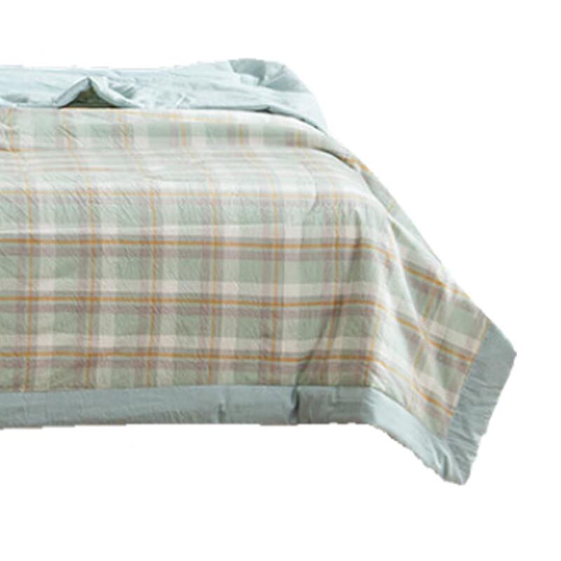 Red Bean Jianxi Green Plaid Cooling Fiber Quilt