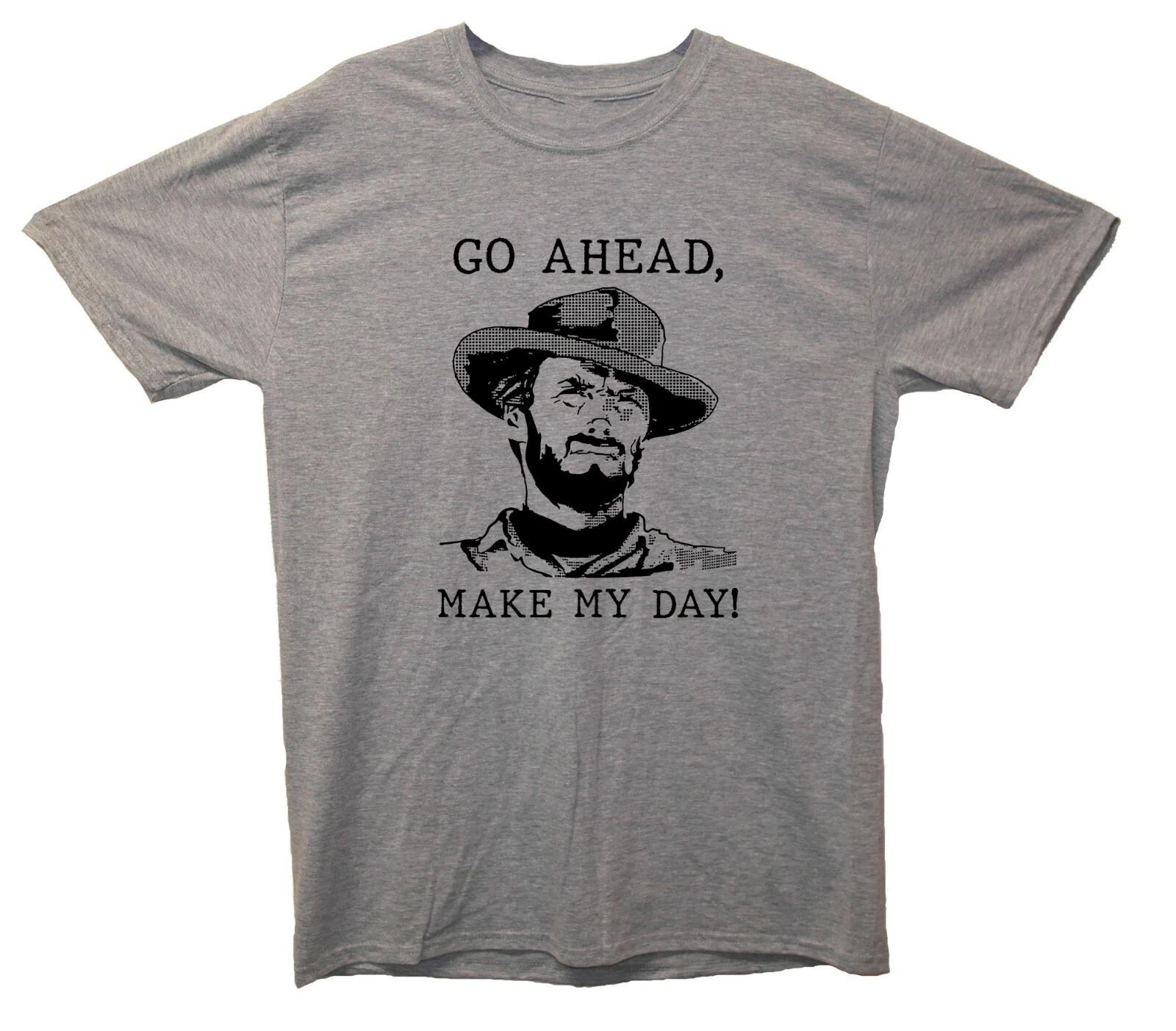 Go Ahead Make My Day Printed T-Shirt (The Good, The Bad & The Ugly Inspired) 2XL