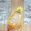 Creative Cute Pineapple Straw Plastic Water Bottle Portable Strap Children's Outdoor Sports Water Bottle