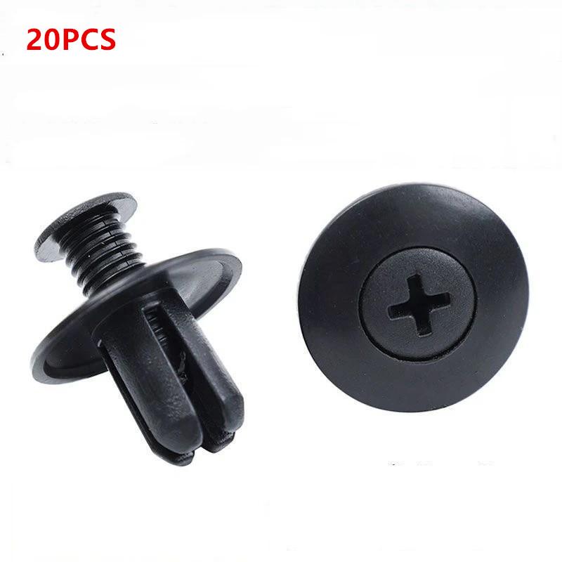 High Compatibility Plastic Rivets Fasteners 8mm Black for Car Bumper Fenders Hood Trim Repair