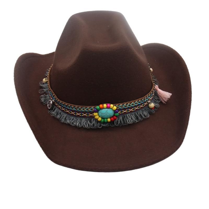 New Men'S And Women'S High-End Top Hats, Ethnic British Style, Tibetan Cowboy Hats Wholesale
