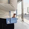 Crossbody Cards Solt Wallet Cowboy Ring Holder Case For iPhone 16 Pro Max 15 Plus 14 13 12 Long Lanyard Wristband Denim Cover