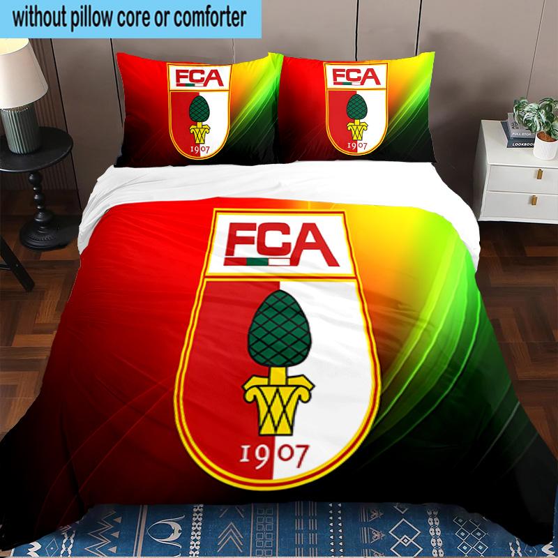 Augs-burg Football Crest 3PCS Bedding set,Ideal for1pc Duvet Cover And 2pcs Pillowcases Perfect for Christmas gift,Ideal for Bedroom, Dormitory