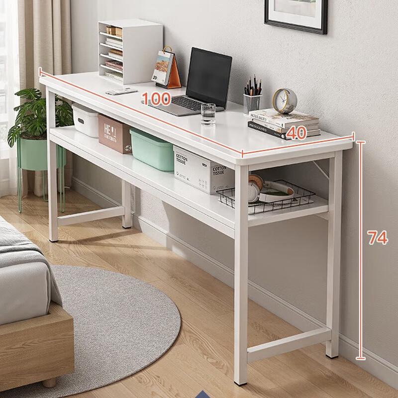 Changbaosen Simple Sintered Stone Computer Desk with Double Shelf