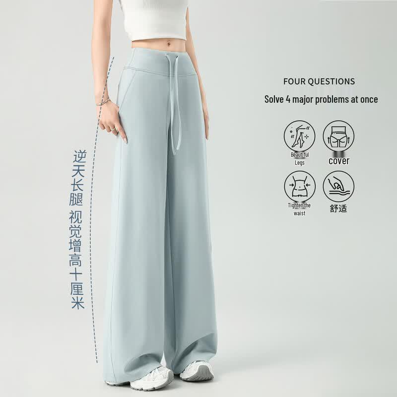 Women s Lyocell Cloud Mask Wide-Leg Casual Pants L