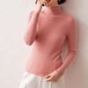 Women's High Neck Cashmere Sweater: Slim Fit Long Sleeve, Stacked Collar Knit for Autumn/Winter