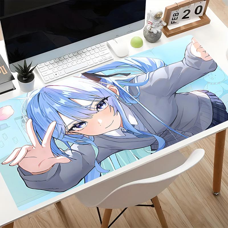 Colorful Mouse Pad Cool Gaming Carpet Computer Keyboard Mat Non Slip Esports Gamer Desk Mat Hololive Hoshimachi Suisei Mousepad