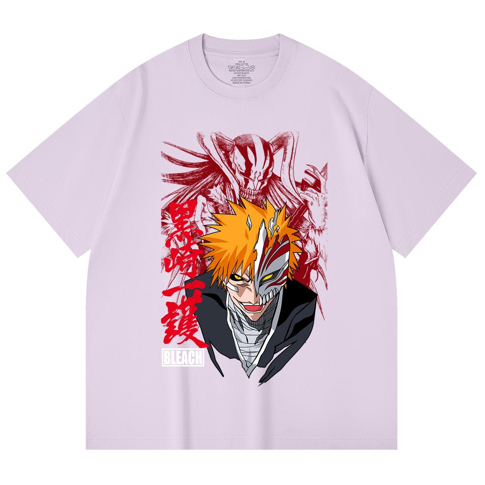 230 Gsm 100% Cotton Bleach V1 Ichigo Print Unisex Heavy Cotton T Shirt
