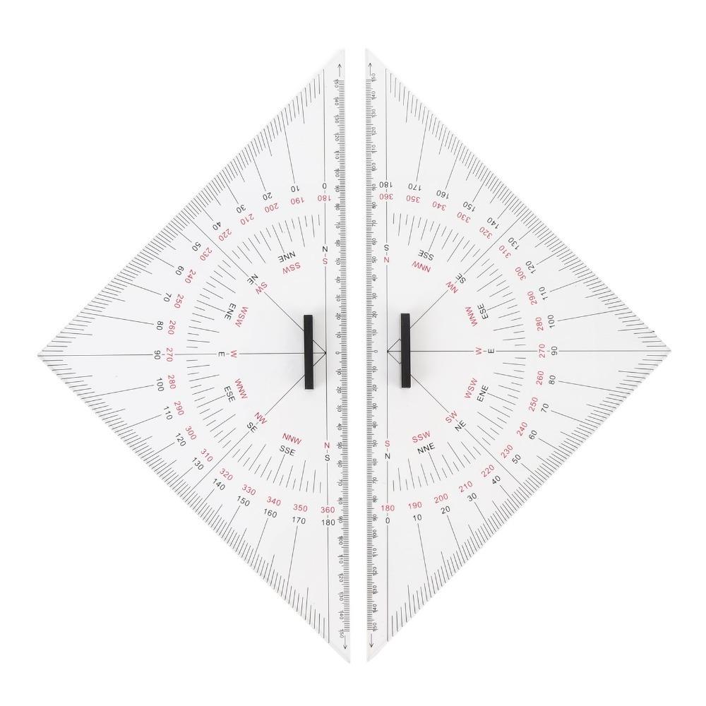 

2pcs 300mm Length Chart Drawing Triangle Ruler Boat Architectural Stationery Architectural Use 300mm