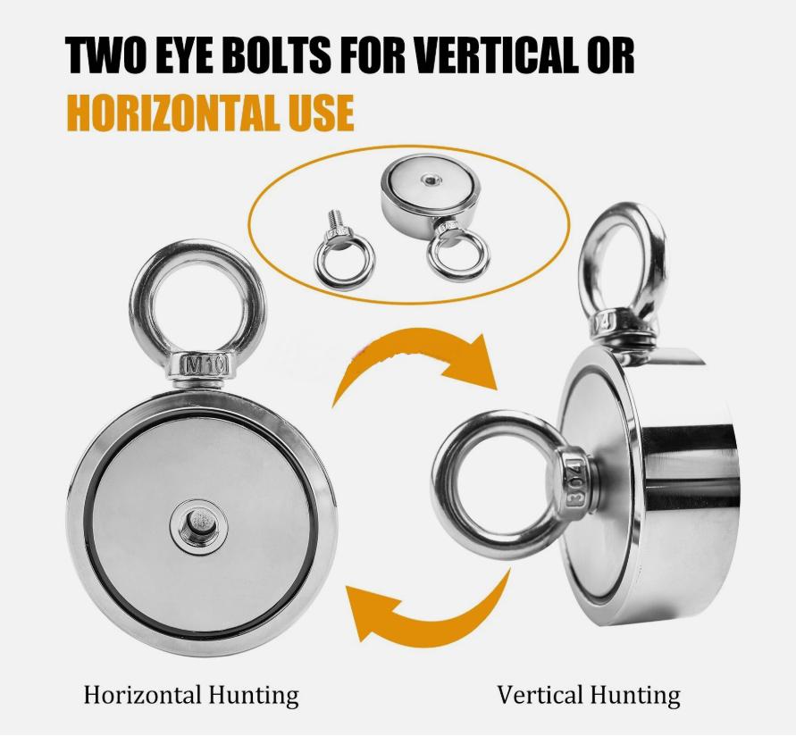 Das Salvage Magic Werkzeug Starker Magnetischer Fixierer Magnet 6* 20-Meter Seil Saugnapf Basis Tiefsee Give Away Handschuhe