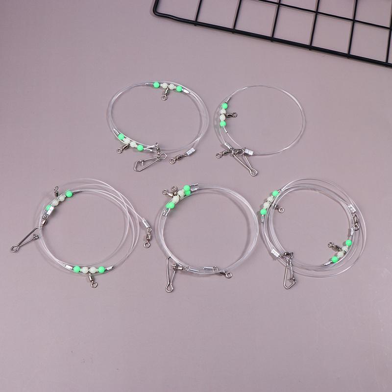 Angelzubehör Wirbel Nachtleuchtende Perlen Stifte Röhrchen Verbinder Angelwirbel 1 oder 2 Haken für Angelschnur und Gewicht