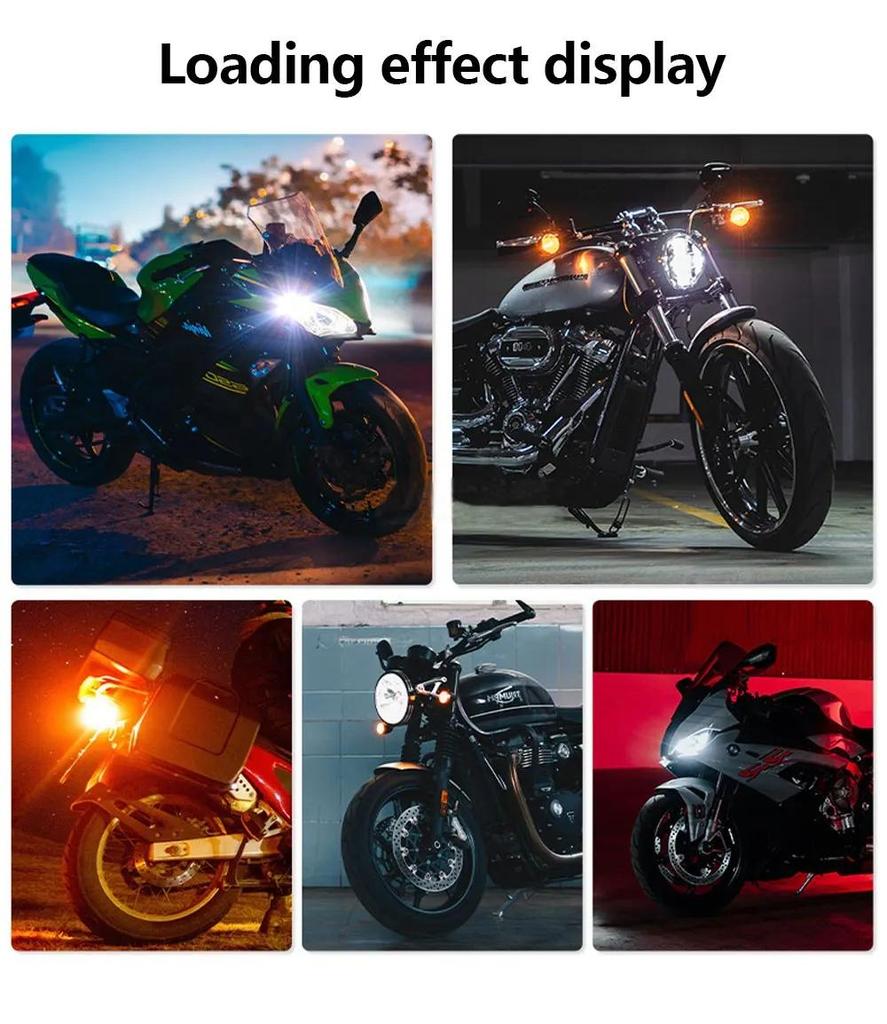 2pcs Canbus W16W T15 LED Bulbs For Motorcycle Accessories Reversing Light Brake Lamp 2 IN 1 Dual-Color White Amber