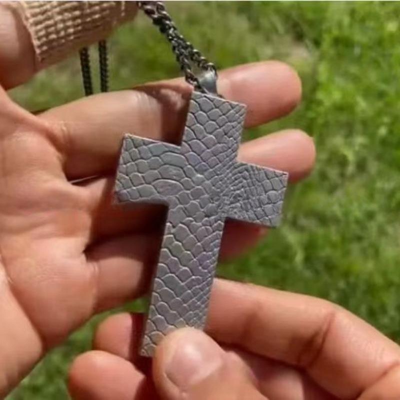 2025, Squid Necklace Set, Cross Shaped Necklace With Compartmen,  With Cross Shaped Necklace Pendant Desig