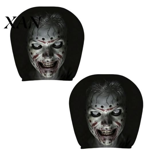 Headrest Protector Ghost Face Car Covers, Scary Seat Easy Install Cover Protector, Universal Stretchy Accessory for Most Cars