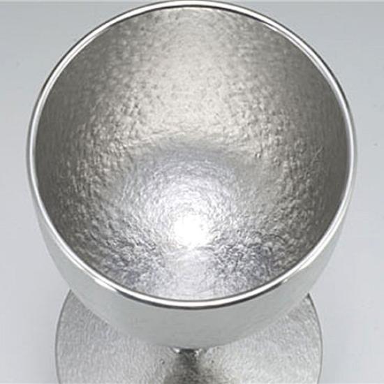 Gift only one tin wine (traditional craft/Osaka ware) cup/silky