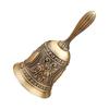 Polished Finish Hand Dinner Bell Exquisite Engraved Brass Call Bell  For Training Pets