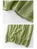 2024 Summer Women's Cotton-Linen V-Neck Pleated Retro Dress