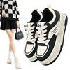 Spring Sports Running White Chunky Sneakers Women Shoes Platform Loafers Lace Up Flats Trend Spring Casual Mom Vulcanized Shoes