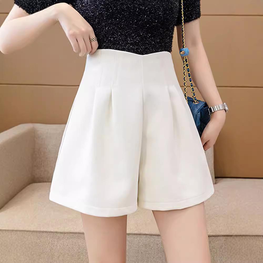 

Autumn 2024 Women s High Waist A-Line Slimming Suit Shorts - Loose, Casual, Wide-Leg Style L чорний