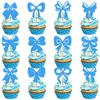 Birthday Bow Creative Sparkling Paper Flag Cake Decoration Plugin Party Props