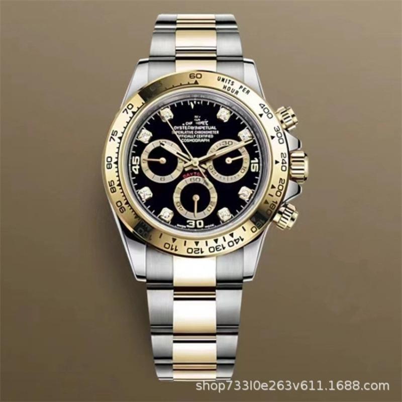 Montre Daytona Di Panda Bleu Glace Homme Montre Mécanique Entièrement Automatique Trois Compteurs Six Aiguilles Multifonctionnel Danny Road Chronographe