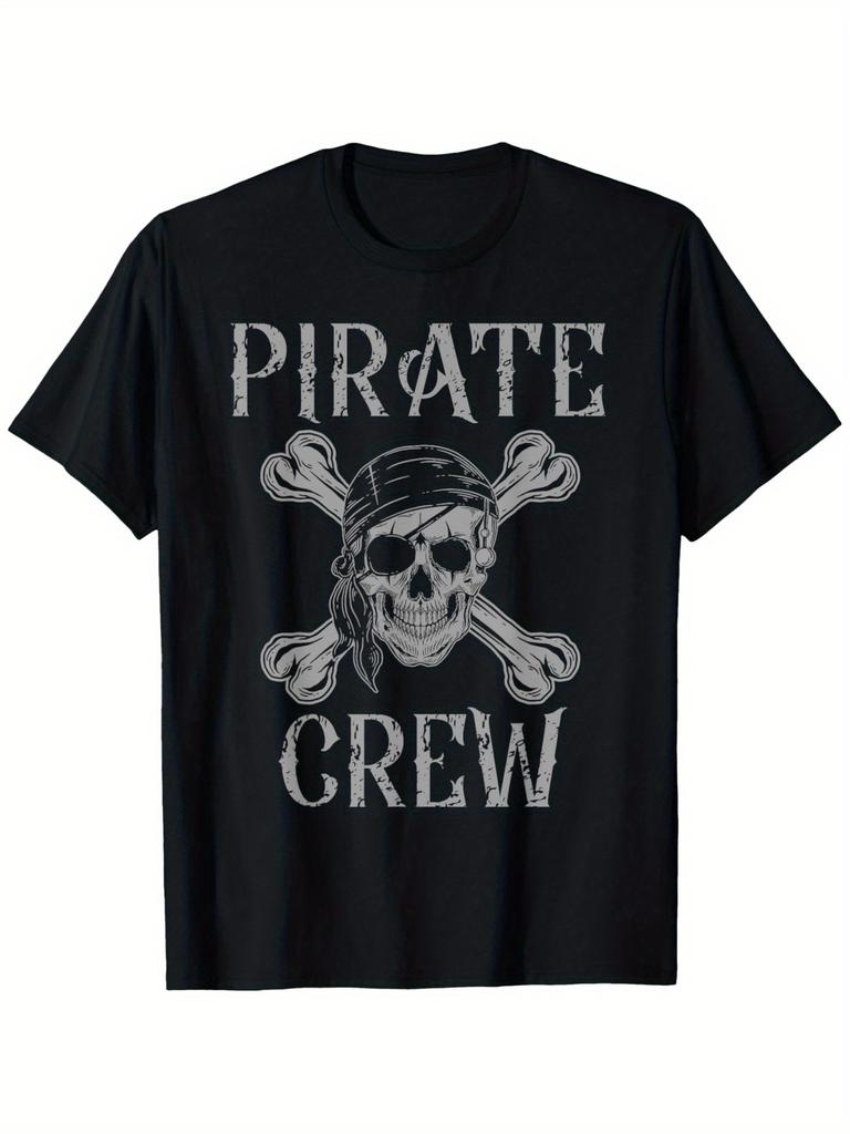 Pirate Skull Crossbones Crew T-shirt