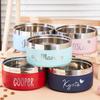 Custom Stainless Steel Dog Cat Bowl Double Vacuum Feeding Pet Bowl Large Capacity Dog Food Water Bowl Dog Accessories Puppy