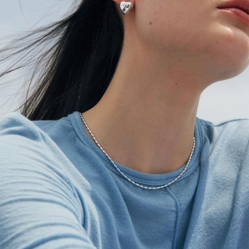 Verte 925 Silver Gross Rizi Necklace  Silver    un.Silver.128