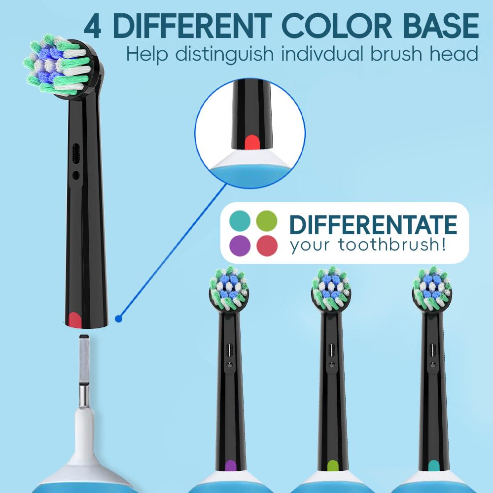 Cross Action Electric Toothbrush Replacement Heads Compatible with Oral B Pro, X-Shape and Angled Bristles Brush Head for OralB